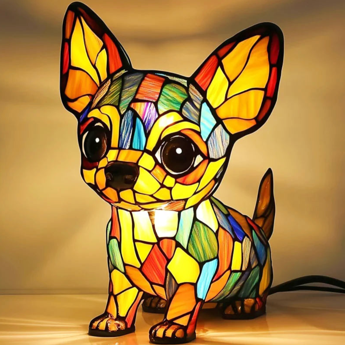My beautiful resin dog lamps